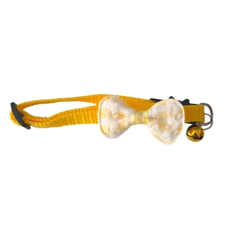 Breakaway Collar‎ With Yellow Gingham Bow and Bell Never Worn